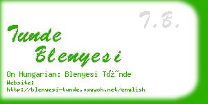 tunde blenyesi business card